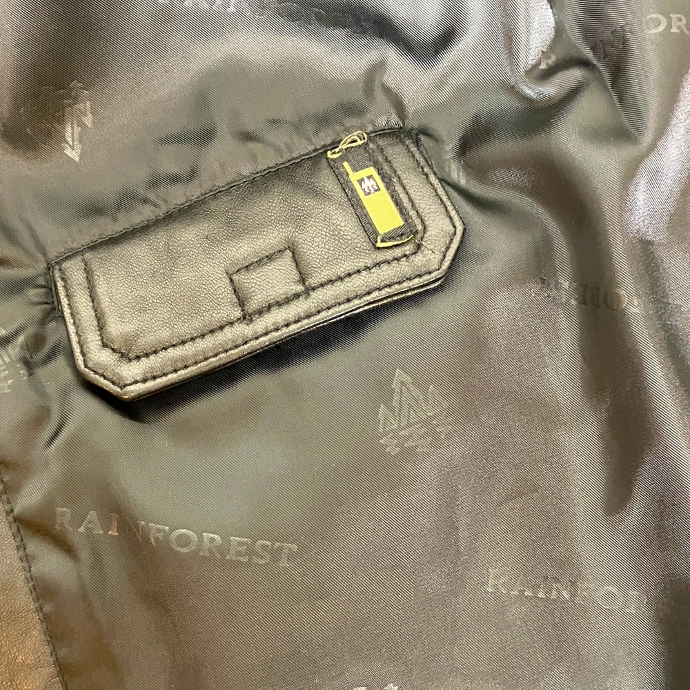 RAINFOREST Black Leather Coat - Picture 9 of 12